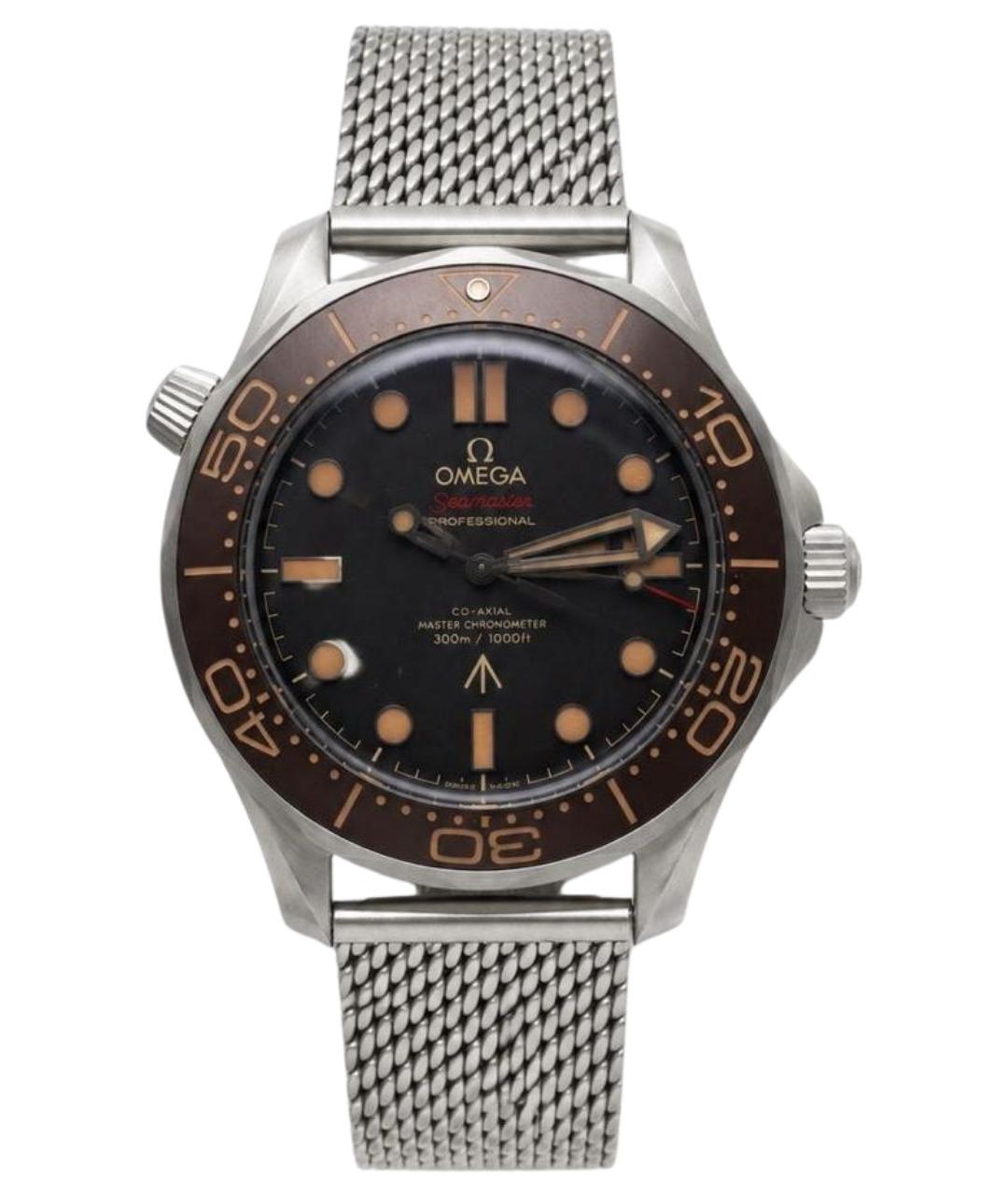 OMEGA Черные часы, фото 1