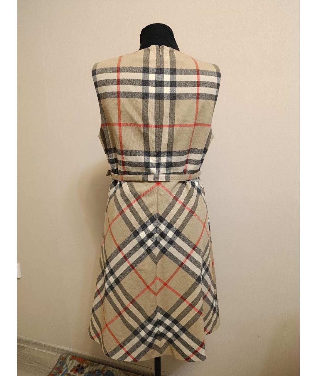 BURBERRY Мульти шерстяное повседневное платье, фото 2