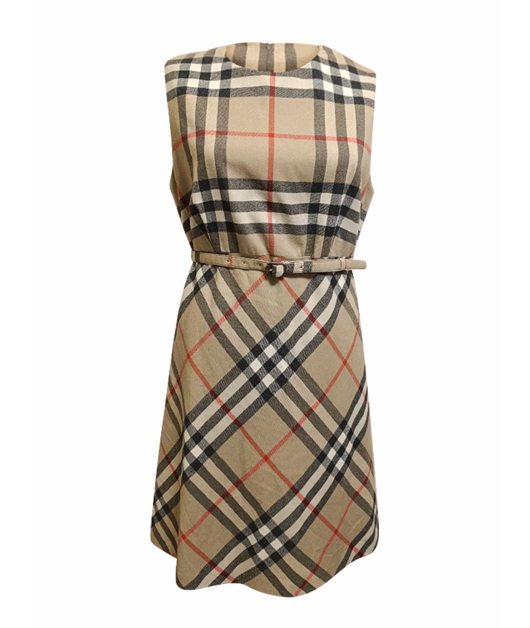 BURBERRY Мульти шерстяное повседневное платье, фото 1