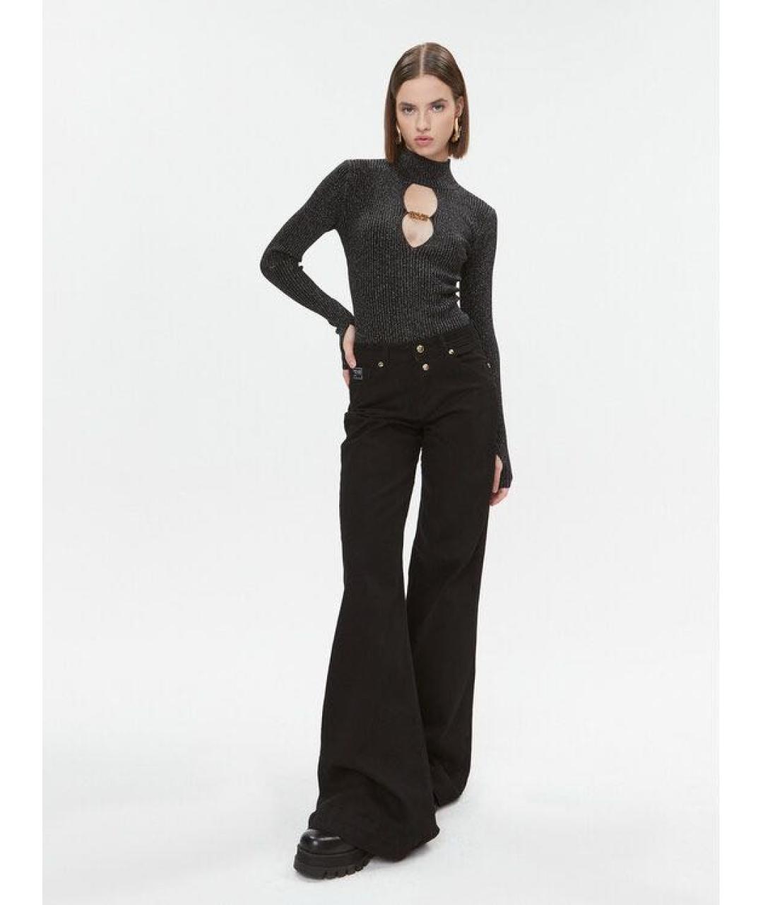VERSACE JEANS COUTURE Черная вискозная водолазка, фото 6