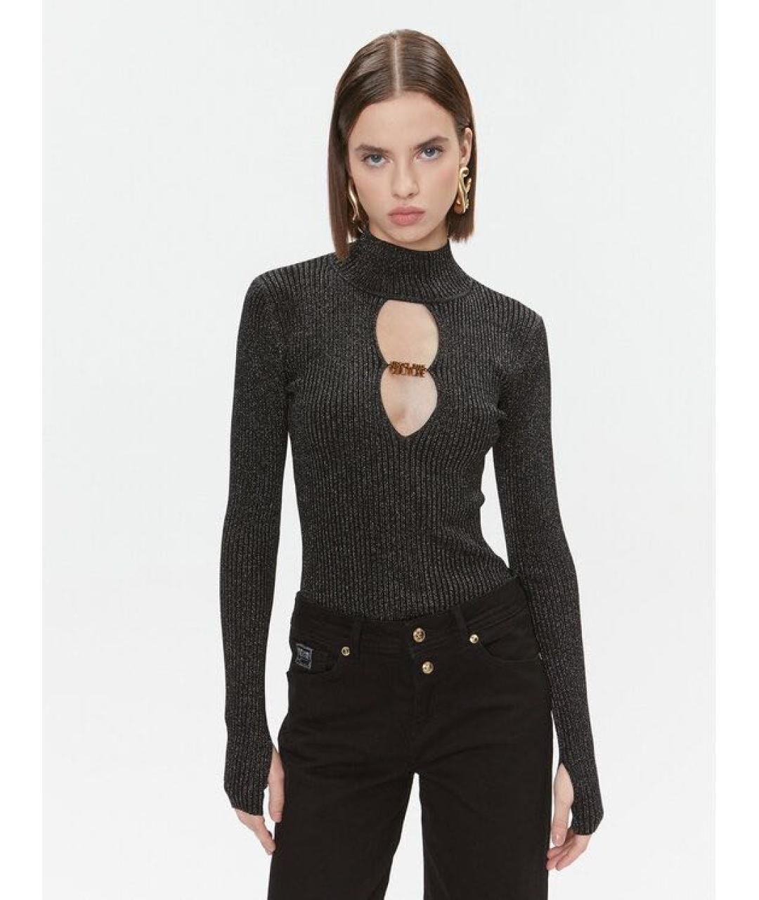 VERSACE JEANS COUTURE Черная вискозная водолазка, фото 3