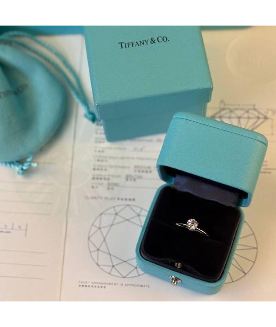 TIFFANY&CO Серебряное платиновое кольцо, фото 3