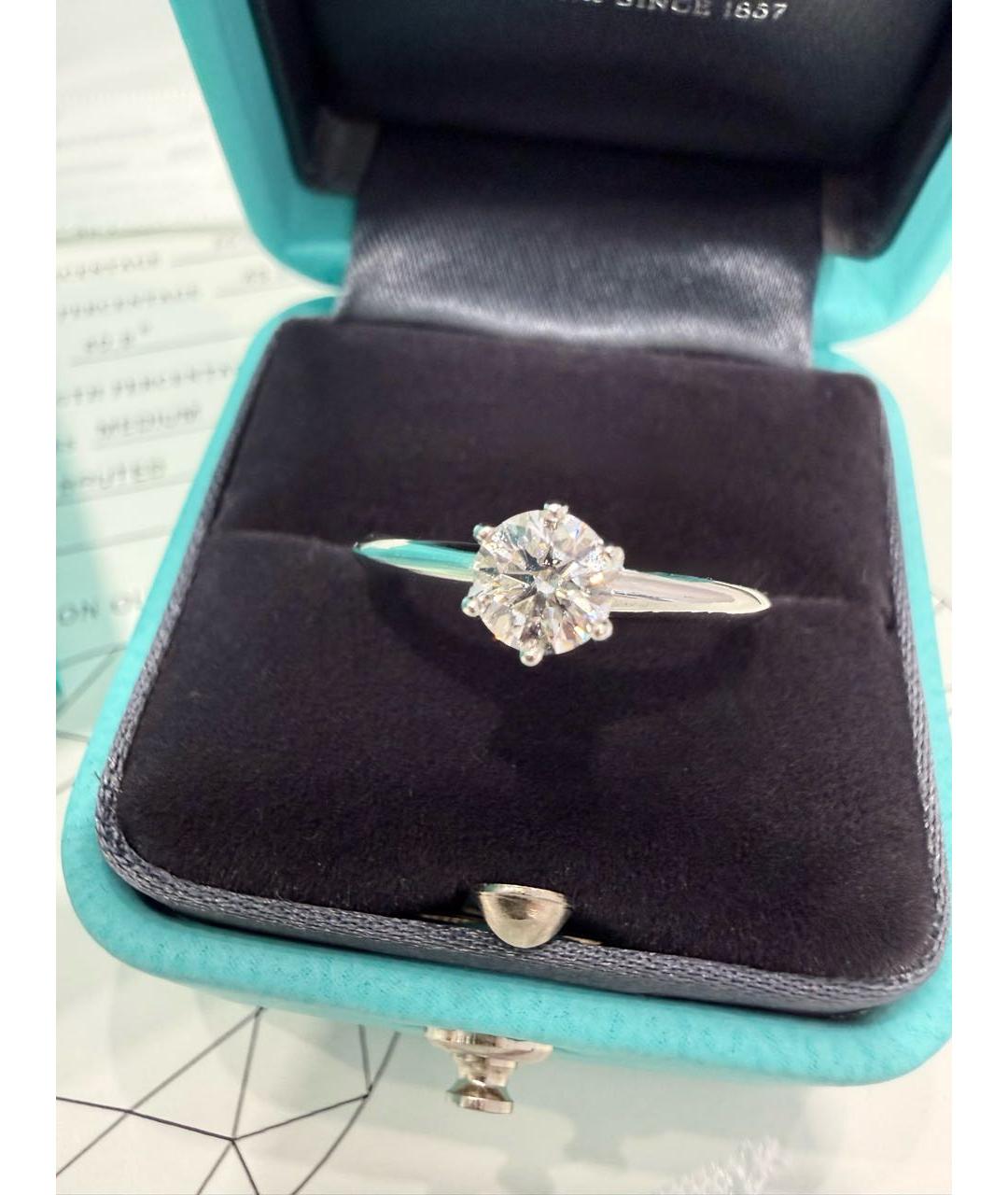 TIFFANY&CO Серебряное платиновое кольцо, фото 2