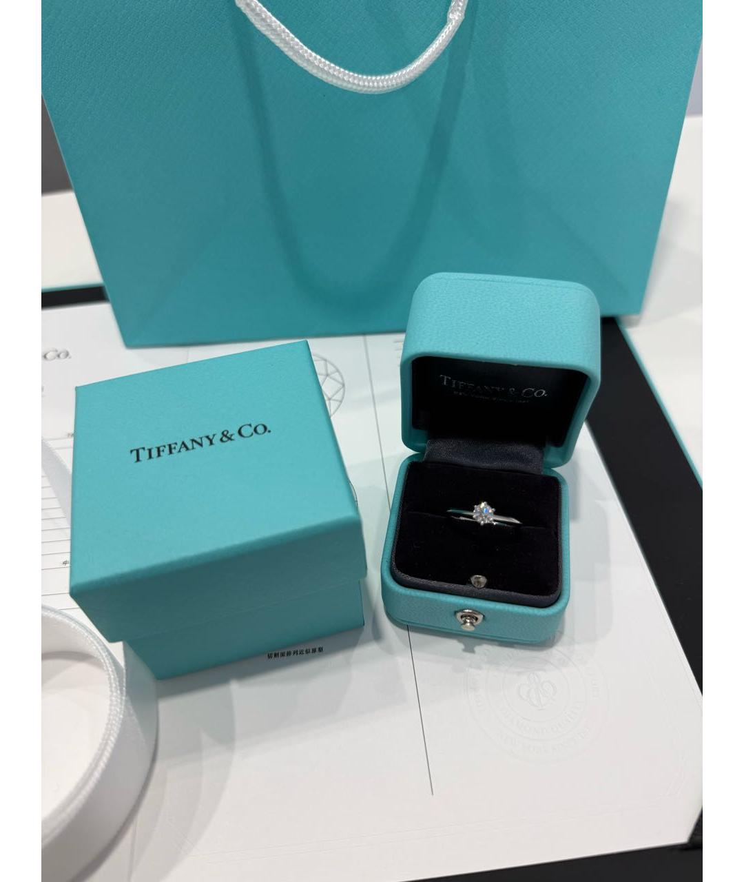 TIFFANY&CO Серебряное платиновое кольцо, фото 2