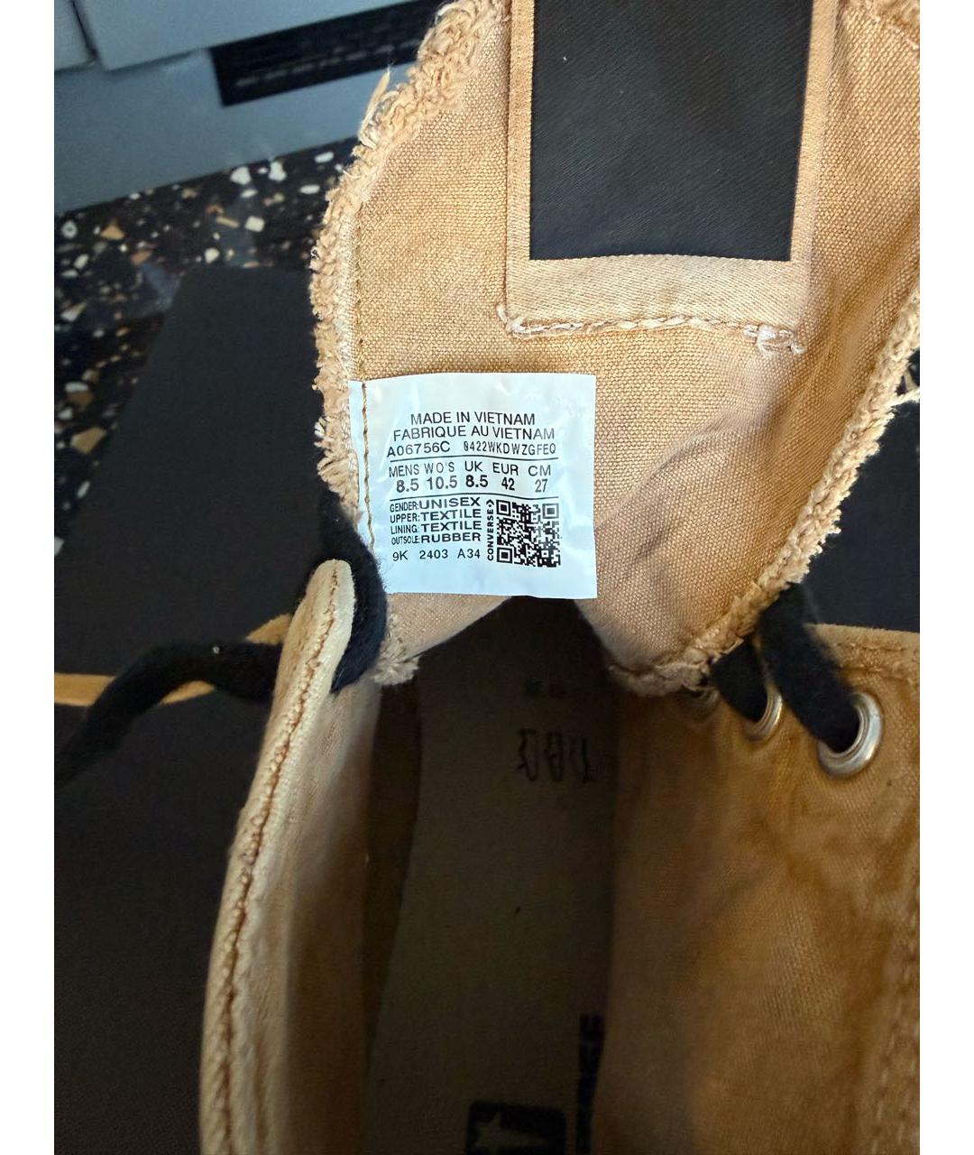 RICK OWENS Горчичные текстильные кеды, фото 4
