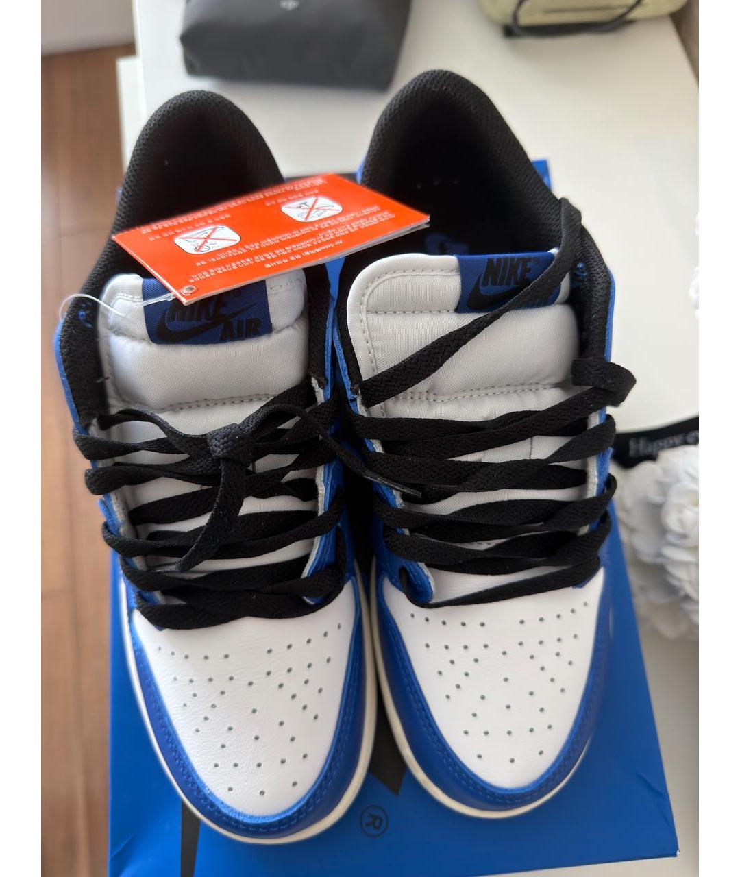 NIKE Синие кожаные кроссовки, фото 3