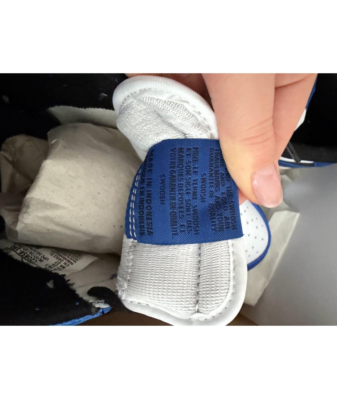 NIKE Синие кожаные кроссовки, фото 6