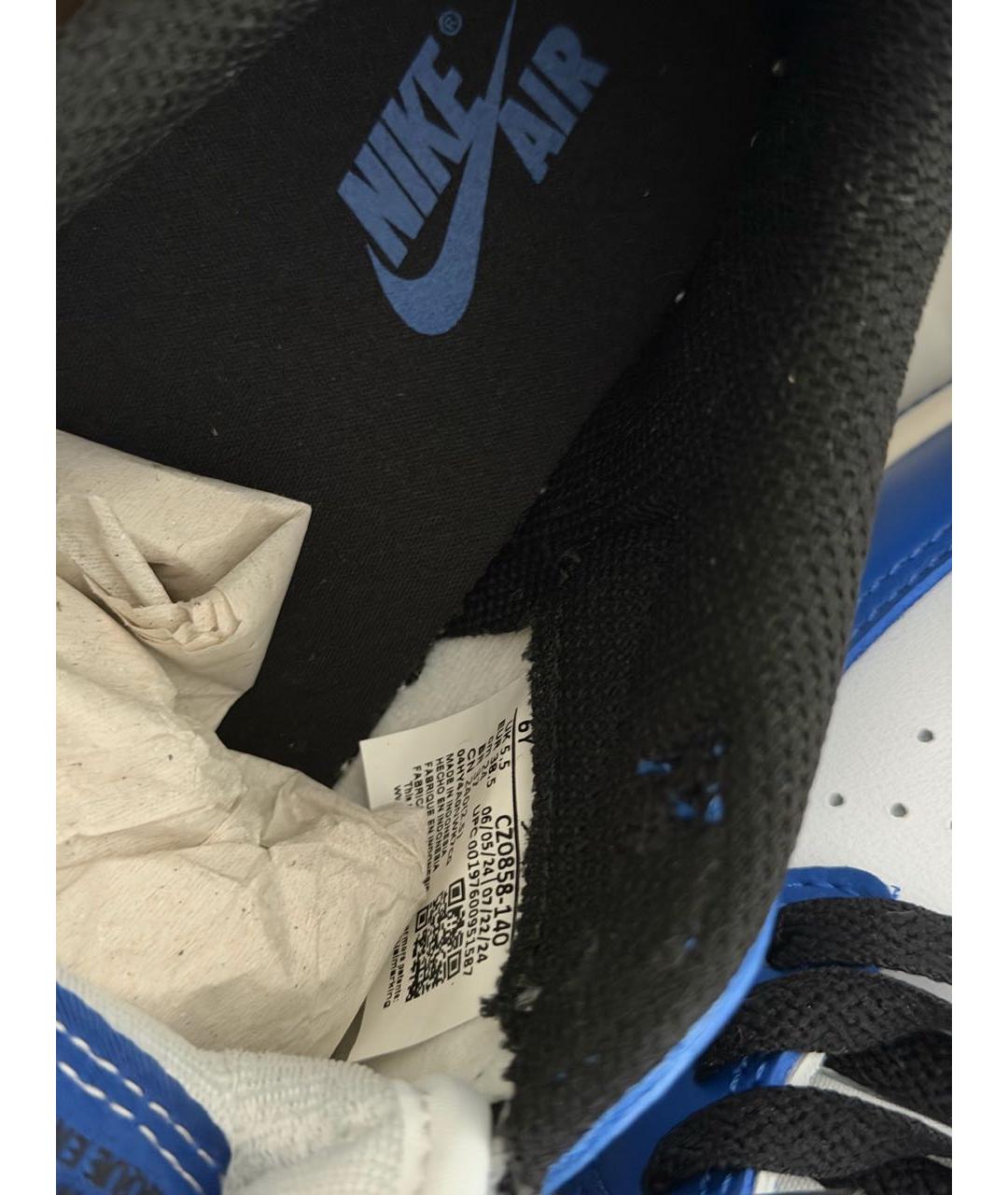 NIKE Синие кожаные кроссовки, фото 5