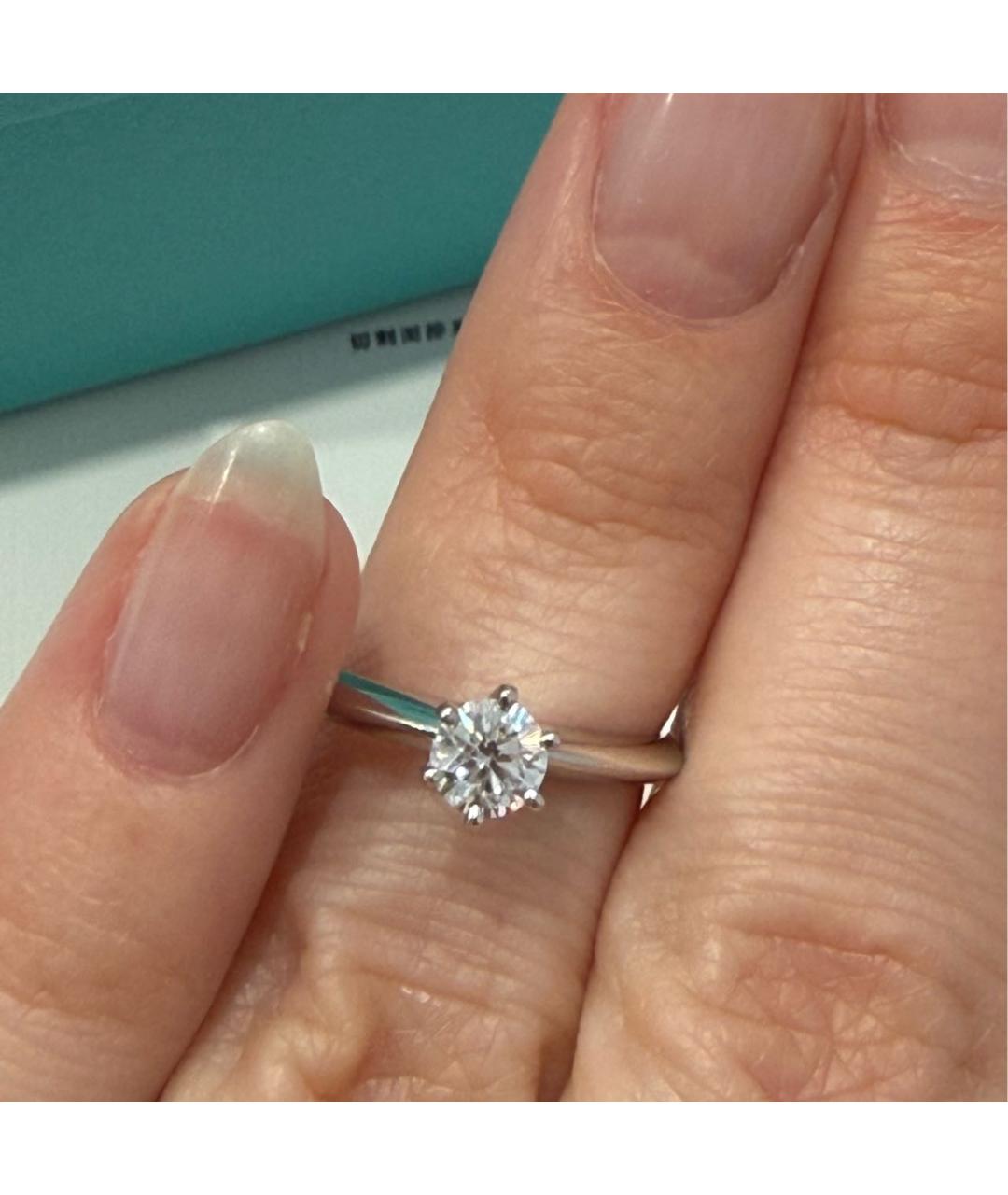 TIFFANY&CO Серебряное платиновое кольцо, фото 3