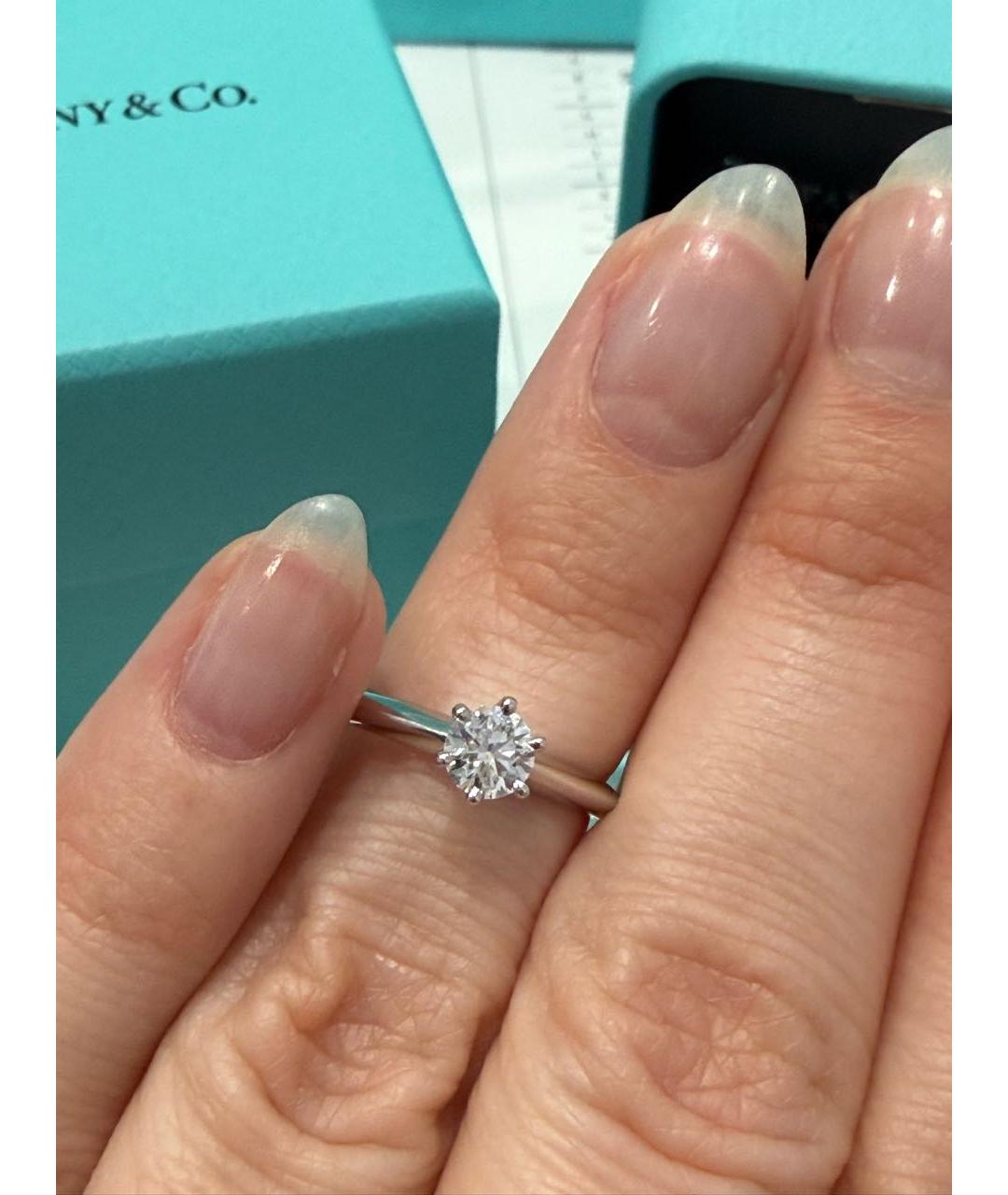 TIFFANY&CO Серебряное платиновое кольцо, фото 3