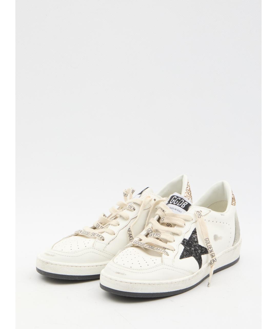 GOLDEN GOOSE Белые кожаные кроссовки, фото 2