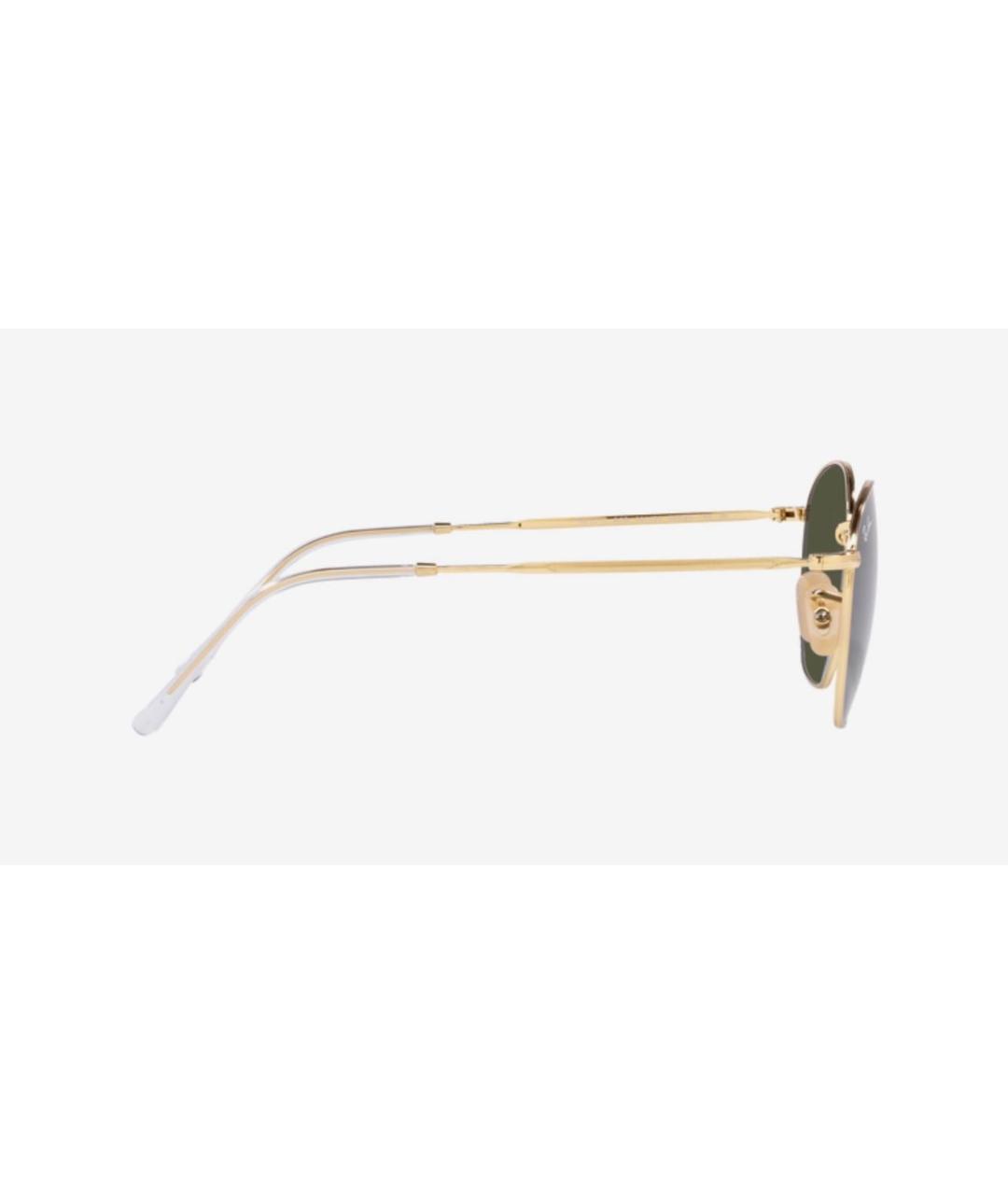 RAY BAN Золотые металлические солнцезащитные очки, фото 5