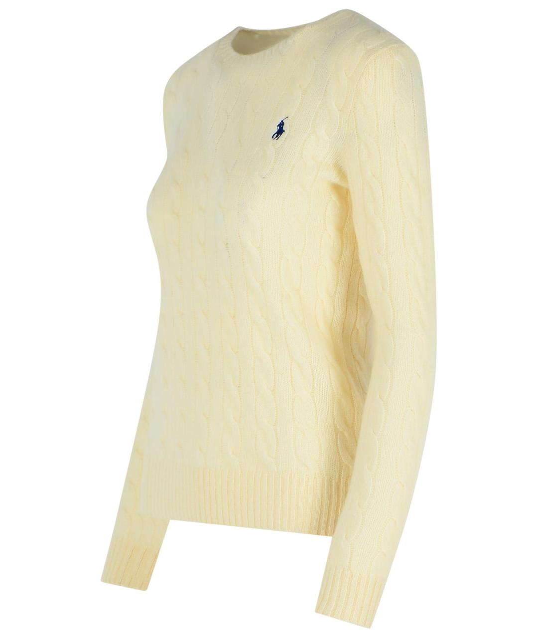 POLO RALPH LAUREN Желтый шерстяной джемпер / свитер, фото 2