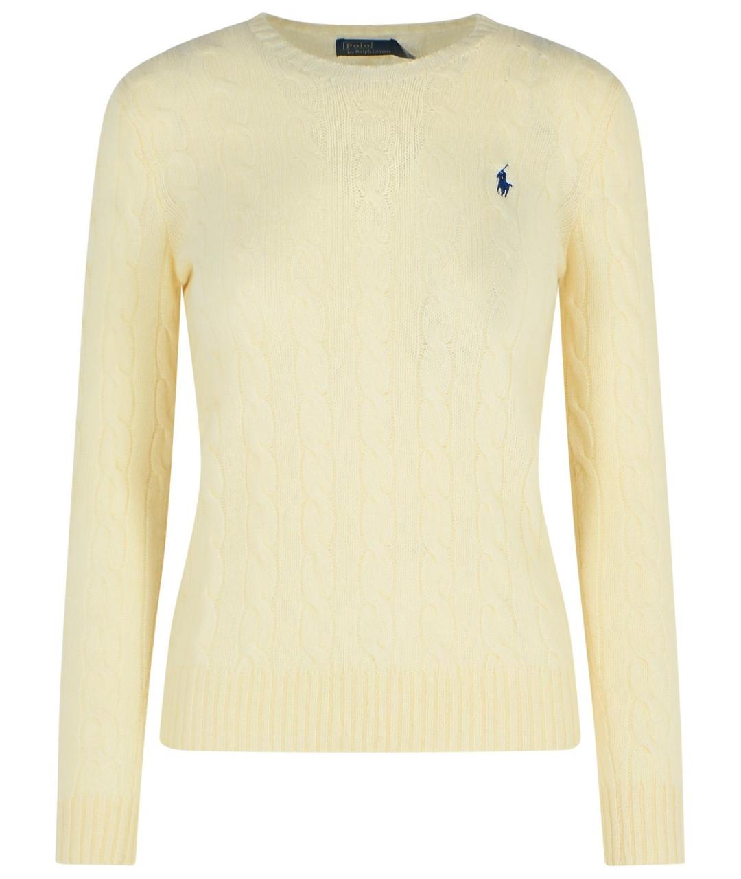 POLO RALPH LAUREN Желтый шерстяной джемпер / свитер, фото 1