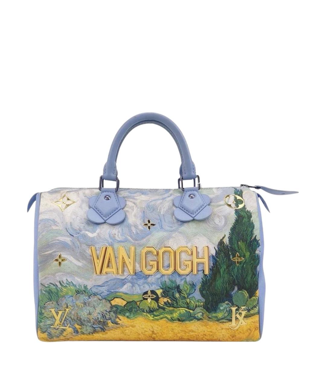 LOUIS VUITTON Голубая кожаная сумка тоут, фото 1