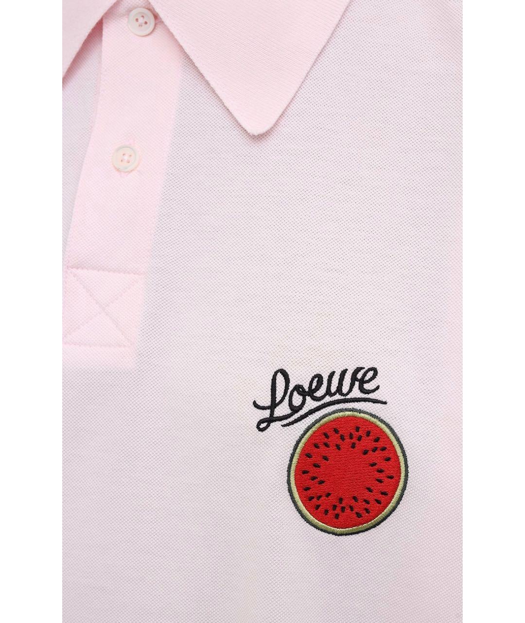 LOEWE Розовая хлопковая футболка, фото 4