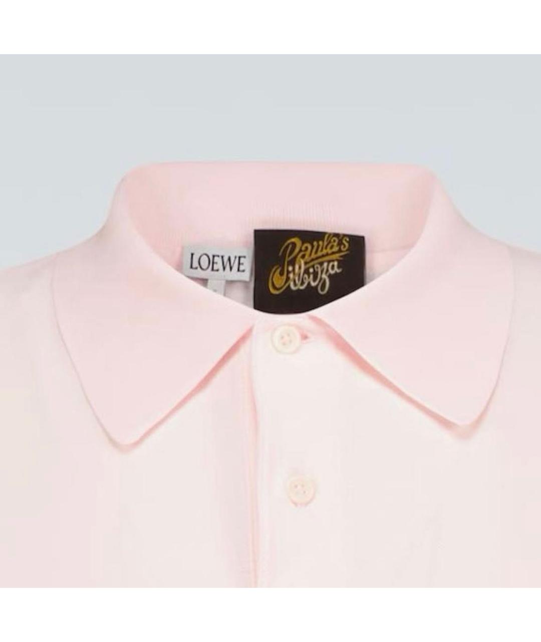LOEWE Розовая хлопковая футболка, фото 3