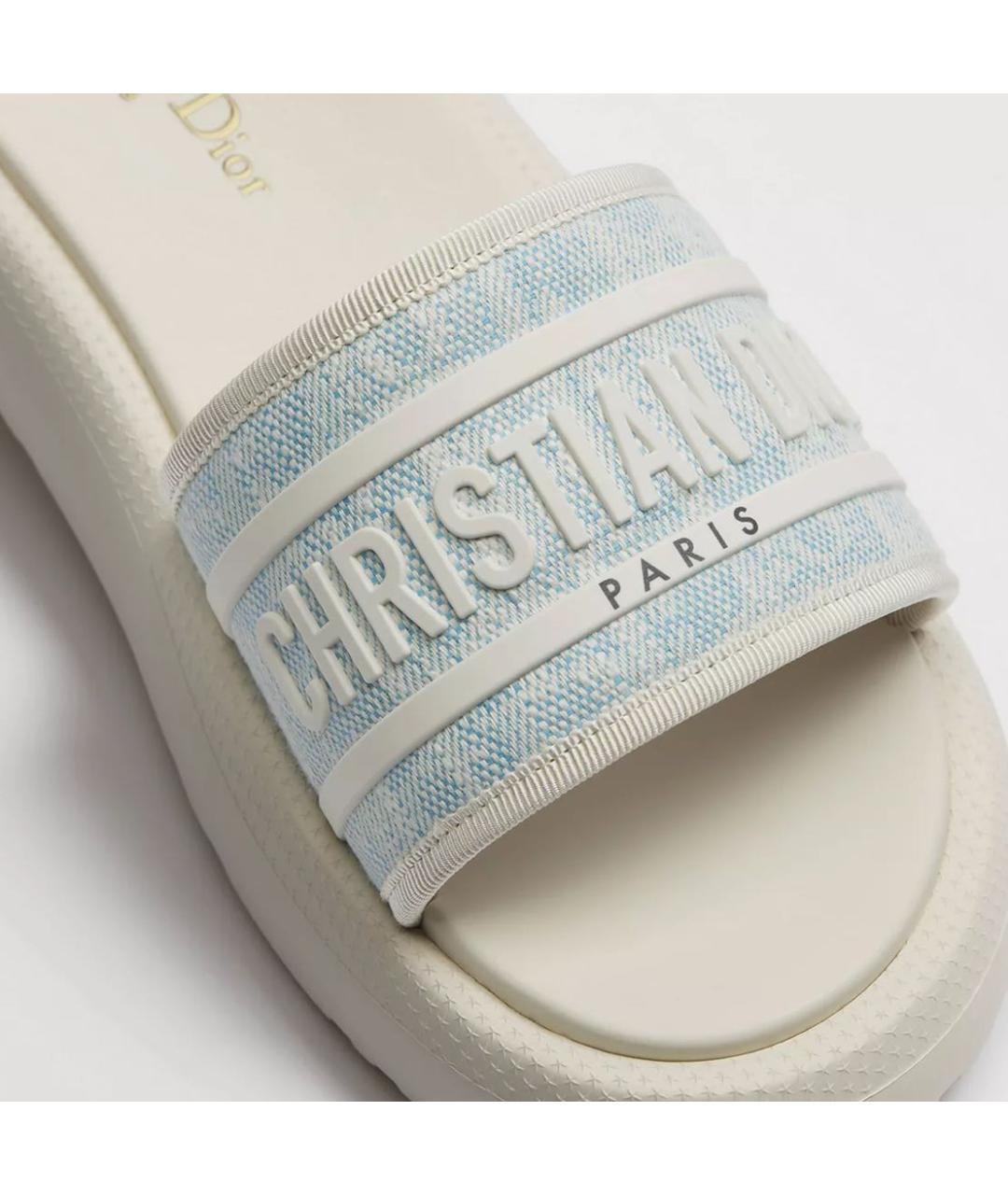 CHRISTIAN DIOR Голубые мюли, фото 3
