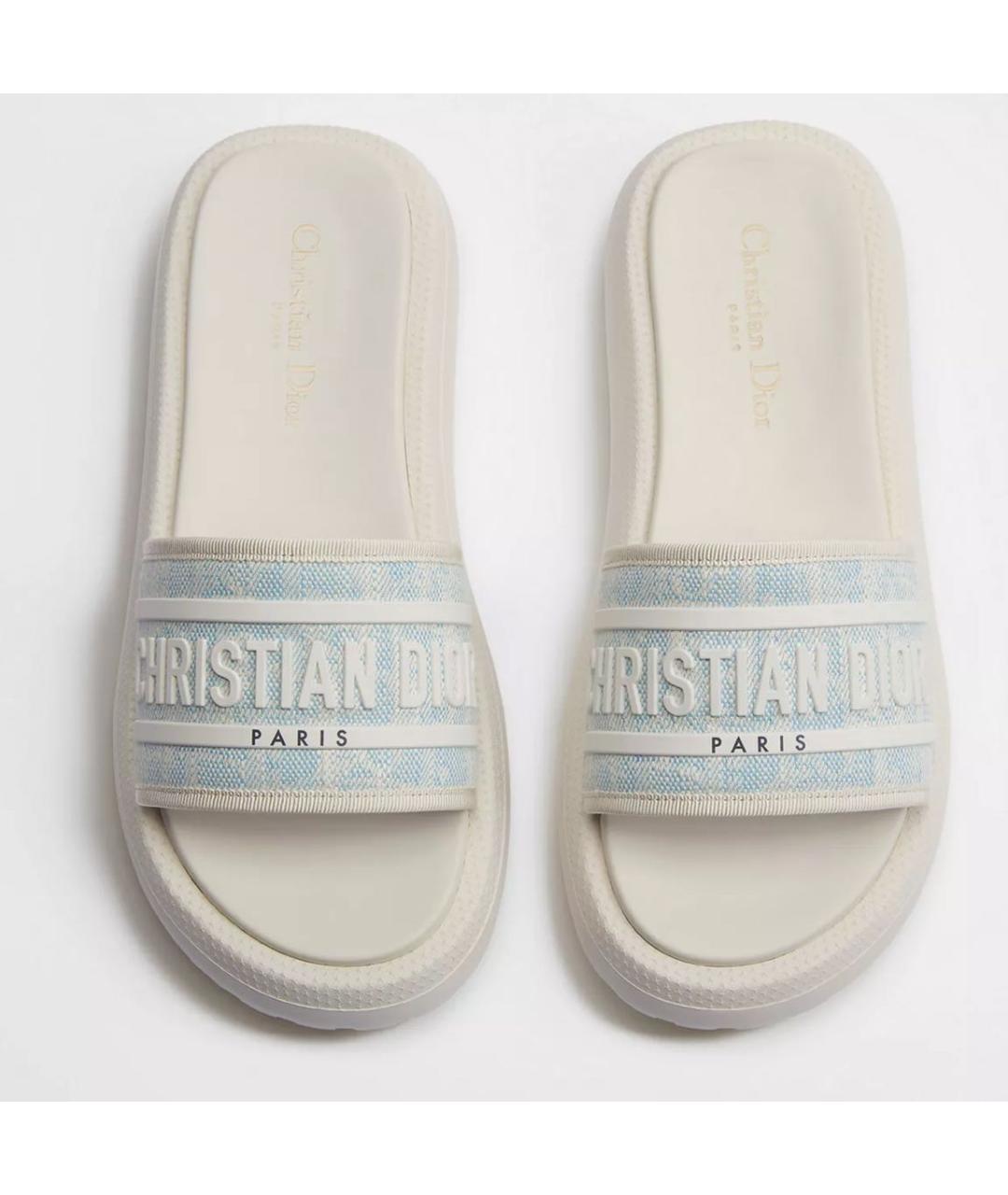 CHRISTIAN DIOR Голубые мюли, фото 2