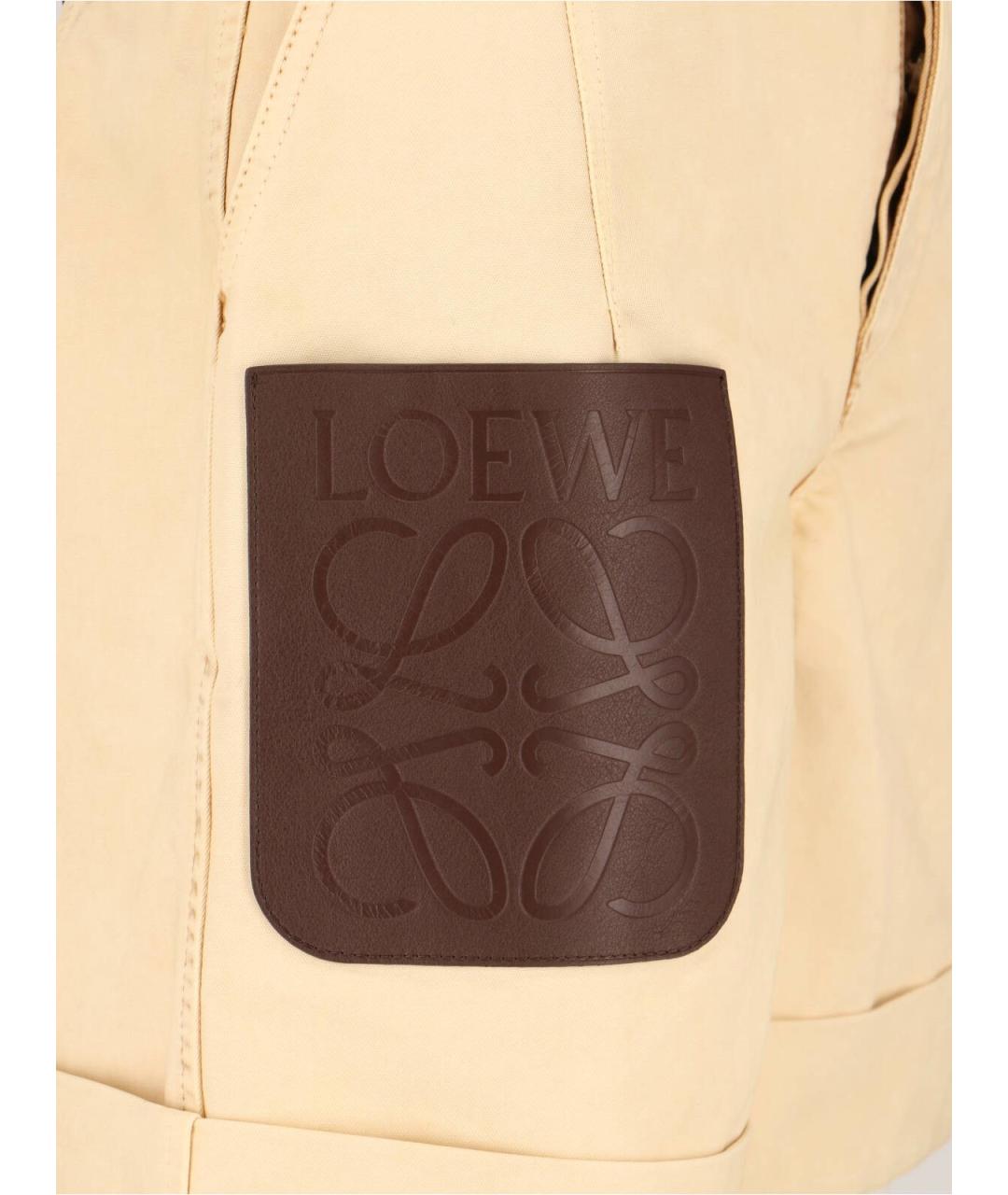 LOEWE Бежевые хлопковые шорты, фото 4