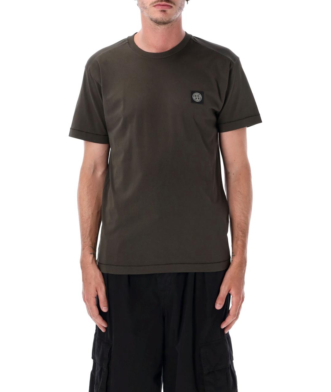 STONE ISLAND Мульти хлопковая футболка, фото 1