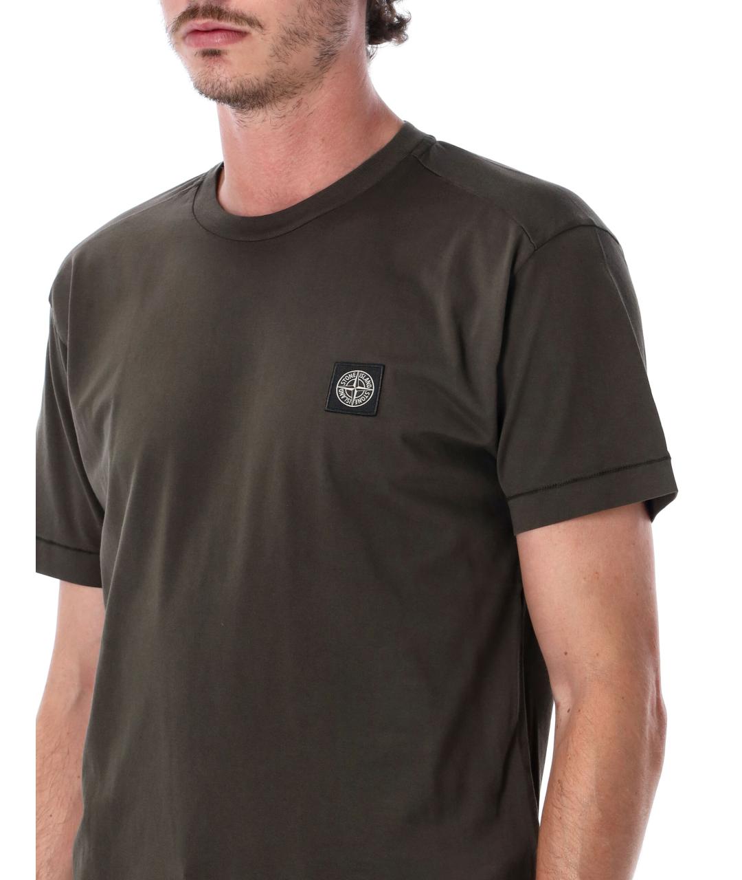 STONE ISLAND Мульти хлопковая футболка, фото 3