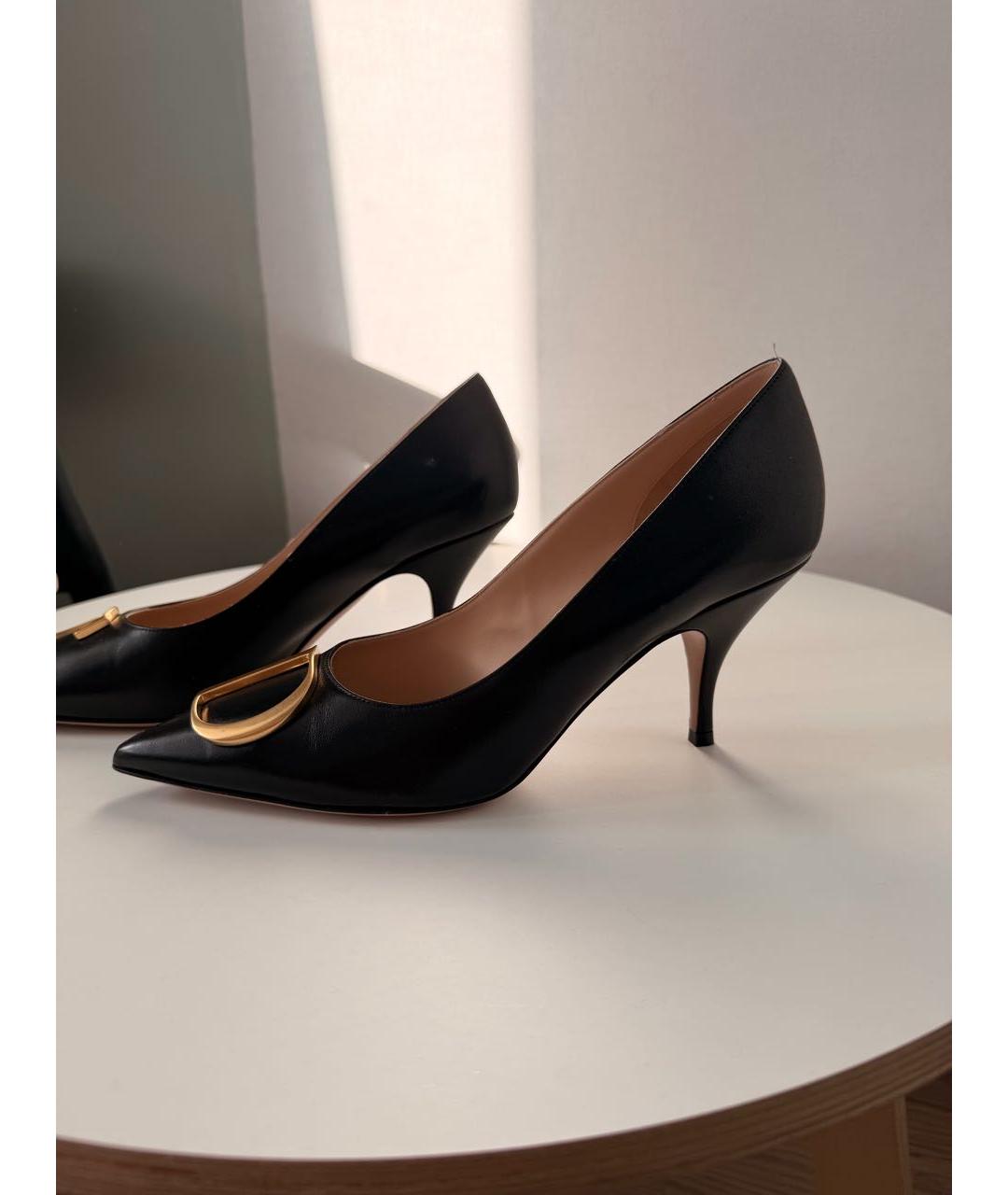 CHRISTIAN DIOR Черные кожаные туфли, фото 5