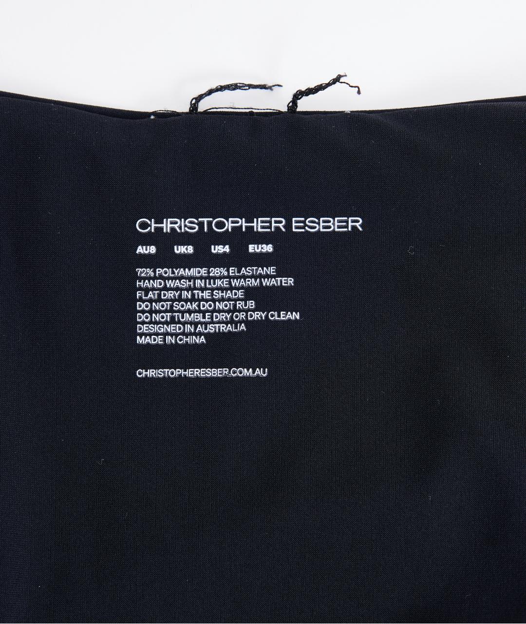 CHRISTOPHER ESBER Синее полиамидовое вечернее платье, фото 3