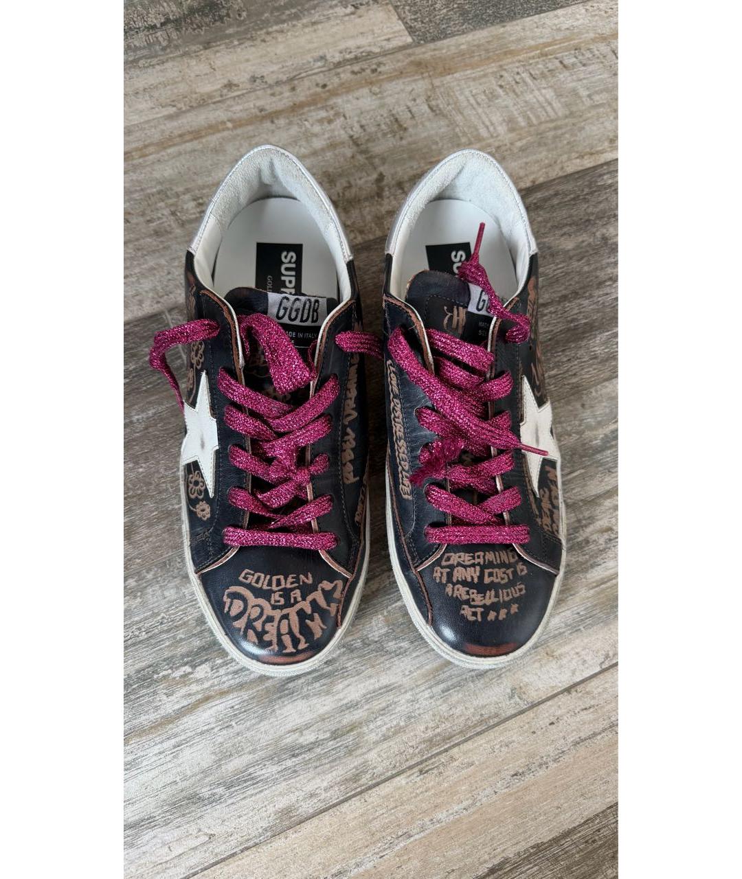 GOLDEN GOOSE Коричневые кожаные кеды, фото 3