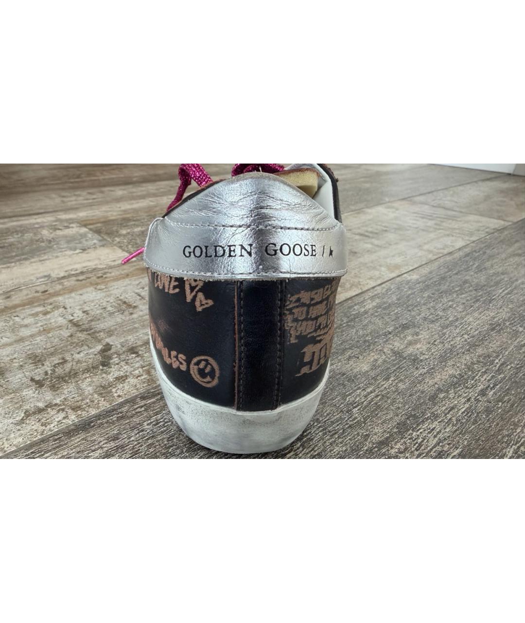 GOLDEN GOOSE Коричневые кожаные кеды, фото 4