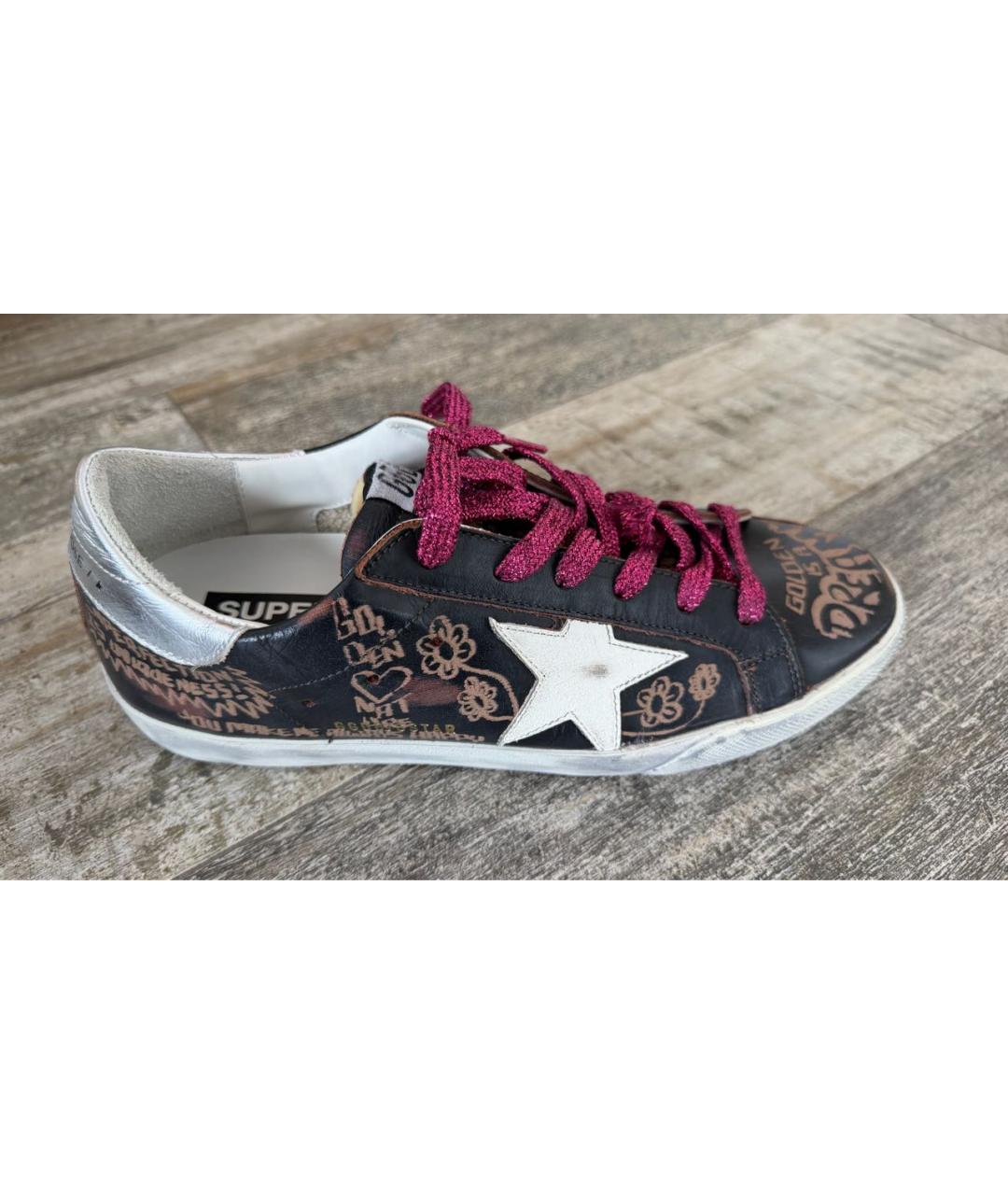 GOLDEN GOOSE Коричневые кожаные кеды, фото 9