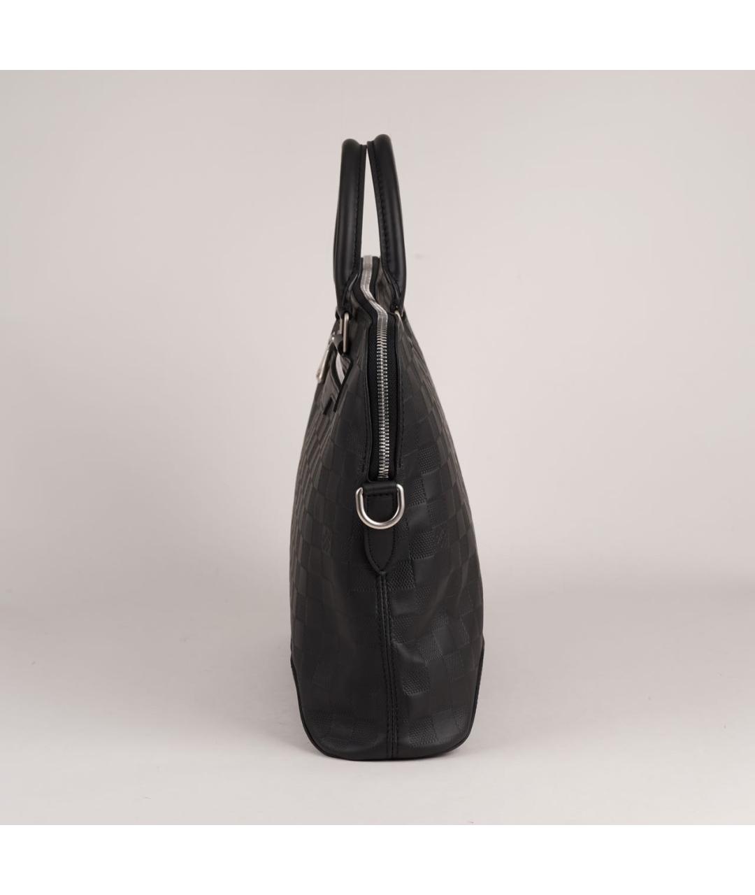 LOUIS VUITTON Черный кожаный портфель, фото 6