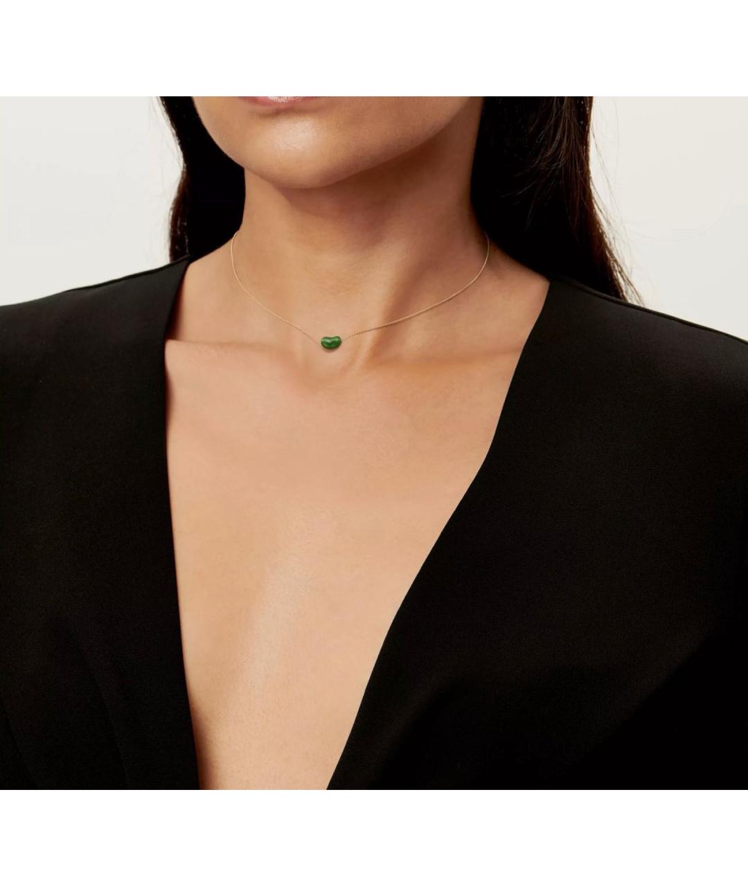 TIFFANY&CO Зеленое колье из желтого золота, фото 2
