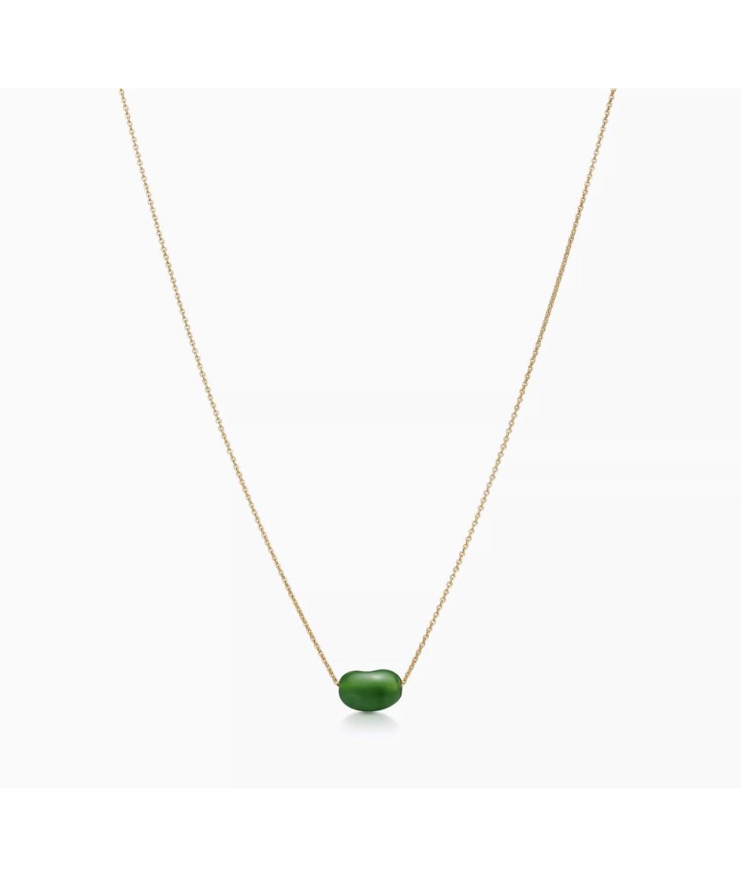 TIFFANY&CO Зеленое колье из желтого золота, фото 3