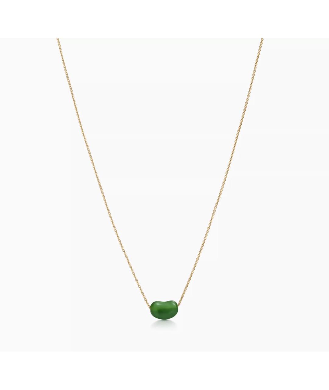 TIFFANY&CO Зеленое колье из желтого золота, фото 5
