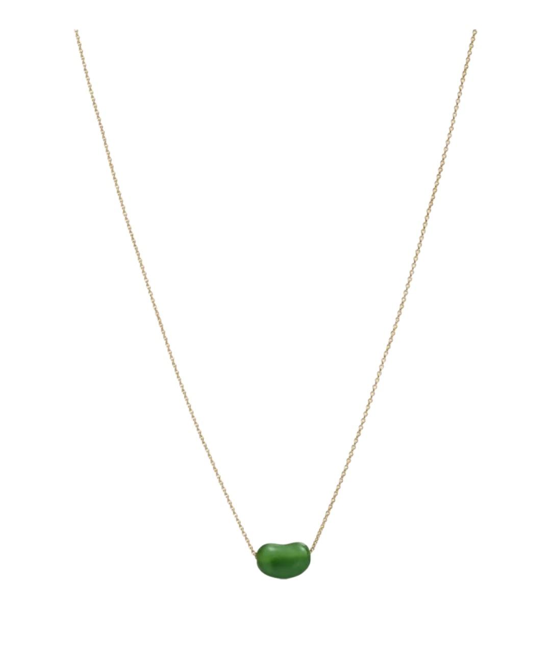 TIFFANY&CO Зеленое колье из желтого золота, фото 1