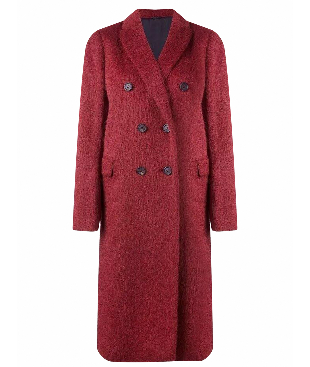 BRUNELLO CUCINELLI Красное шерстяное пальто, фото 1