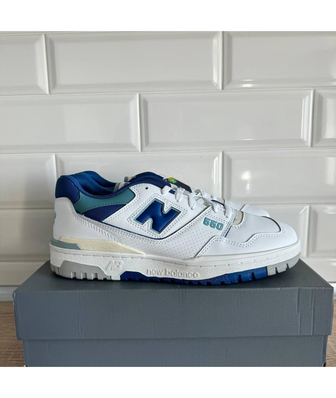 NEW BALANCE Синие кожаные низкие кроссовки / кеды, фото 7