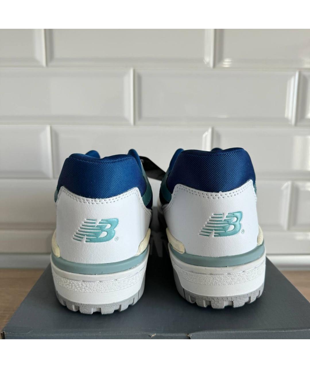 NEW BALANCE Синие кожаные низкие кроссовки / кеды, фото 3
