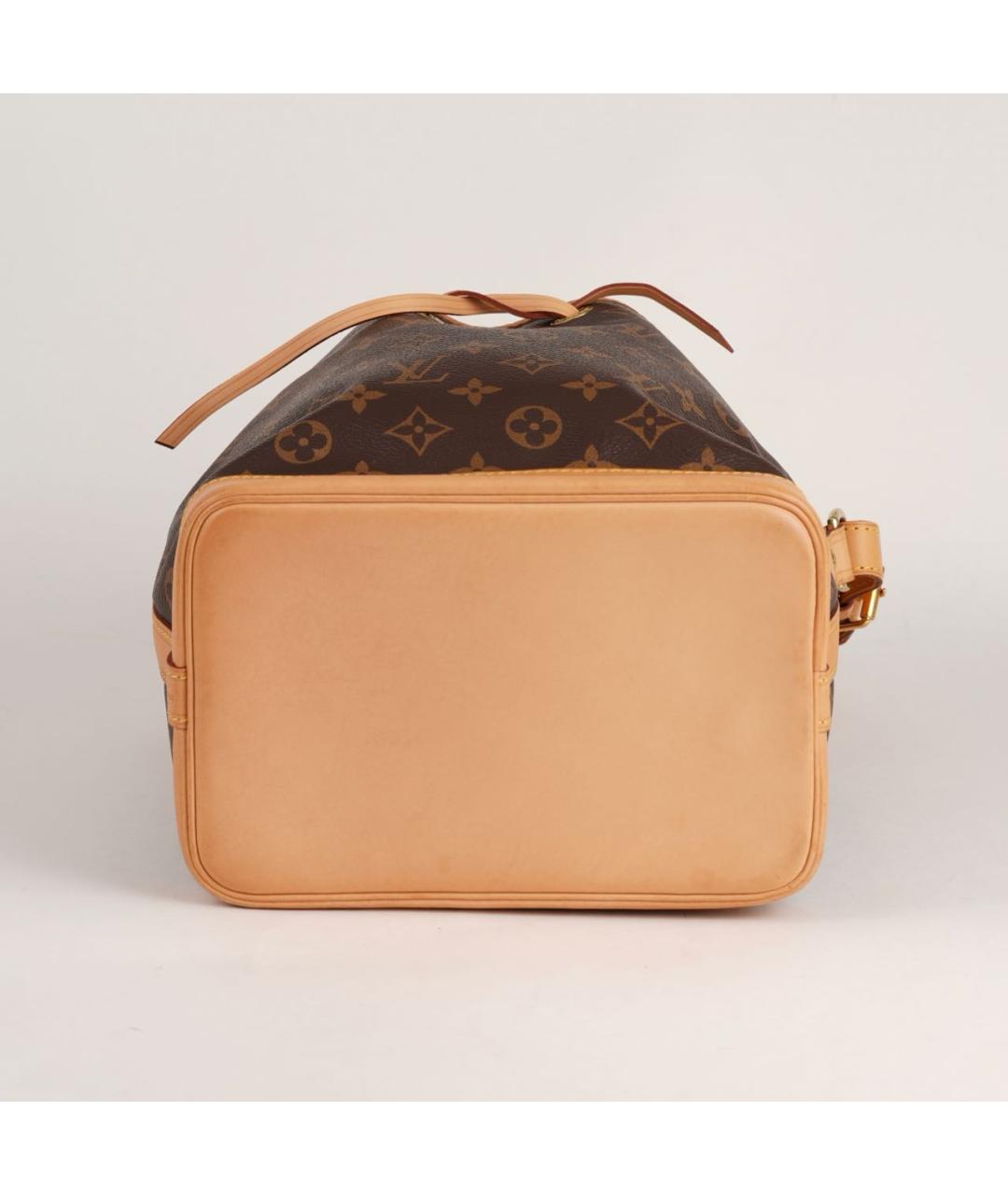 LOUIS VUITTON Коричневая кожаная сумка тоут, фото 7