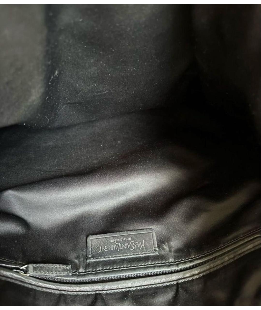 SAINT LAURENT Черная сумка тоут, фото 5