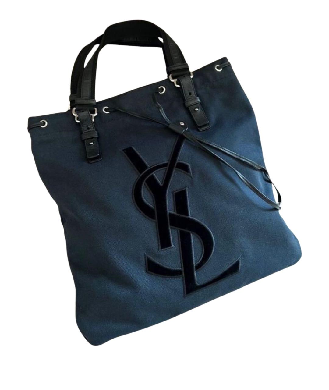 SAINT LAURENT Черная сумка тоут, фото 1
