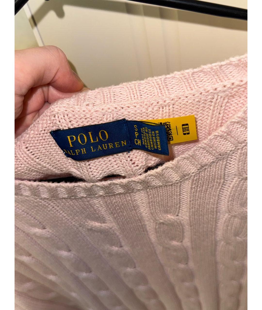 POLO RALPH LAUREN Розовый хлопковый джемпер / свитер, фото 4