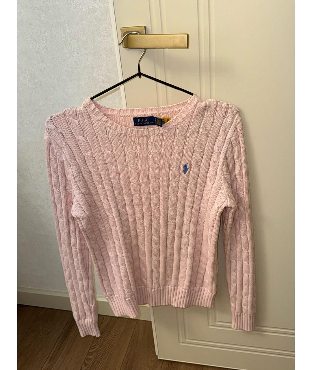 POLO RALPH LAUREN Розовый хлопковый джемпер / свитер, фото 3