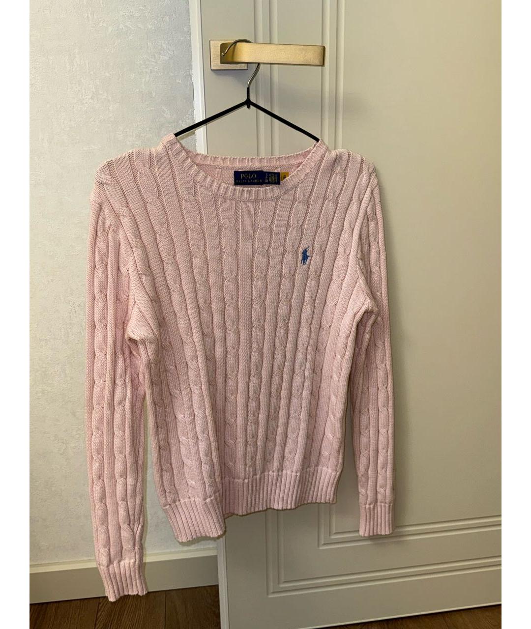 POLO RALPH LAUREN Розовый хлопковый джемпер / свитер, фото 6