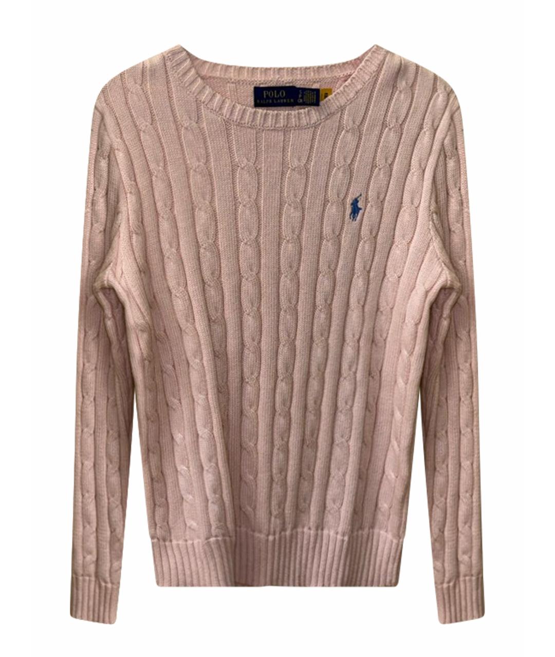 POLO RALPH LAUREN Розовый хлопковый джемпер / свитер, фото 1