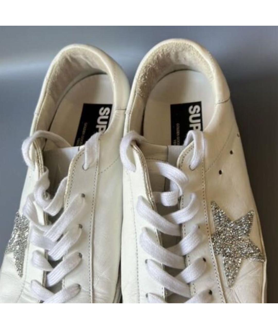GOLDEN GOOSE Белые кожаные кеды, фото 2
