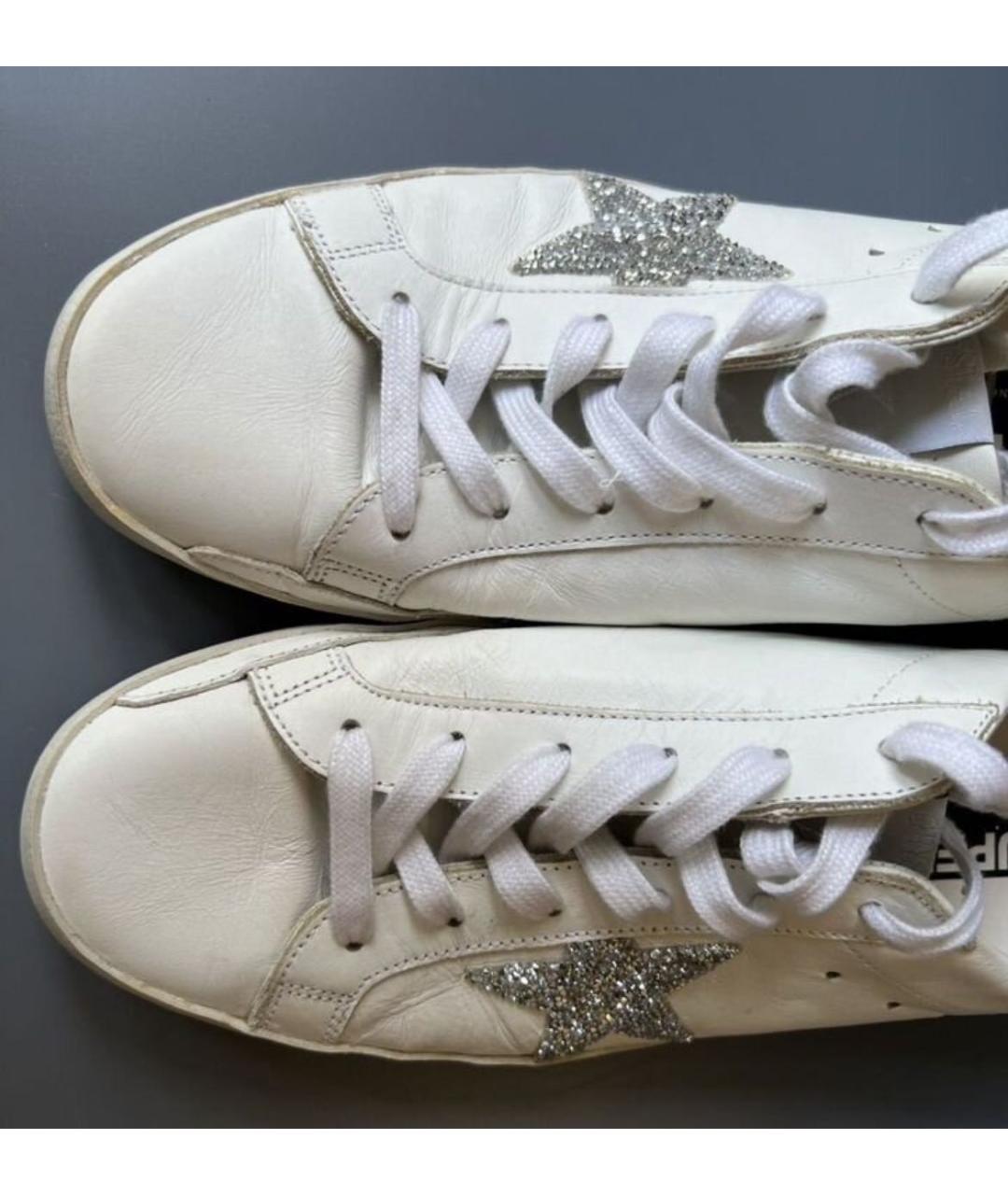 GOLDEN GOOSE Белые кожаные кеды, фото 7