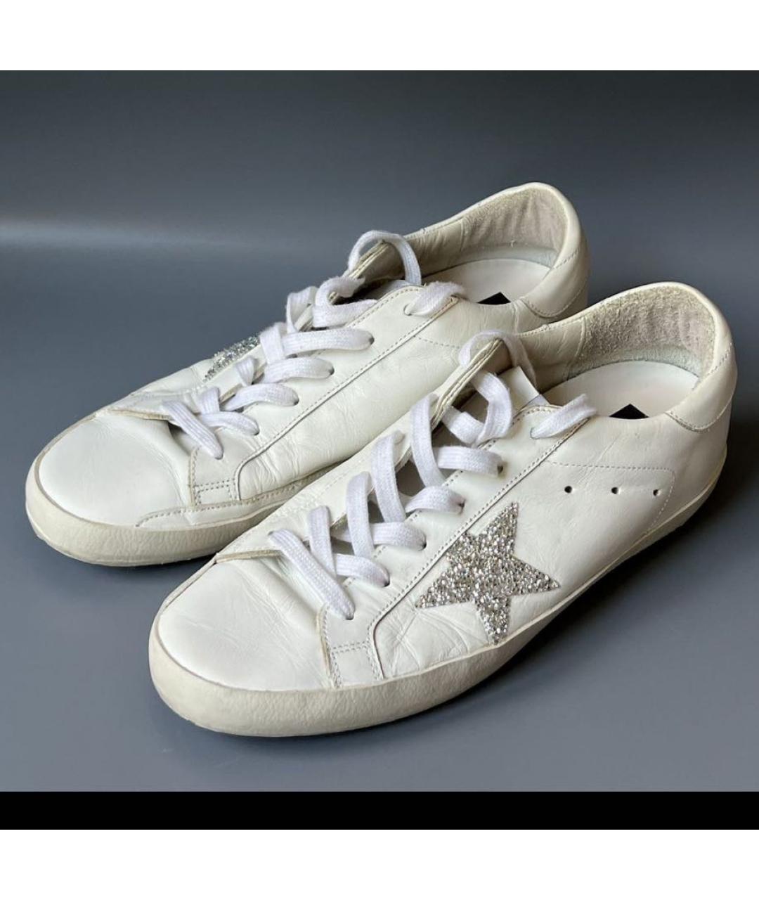 GOLDEN GOOSE Белые кожаные кеды, фото 9