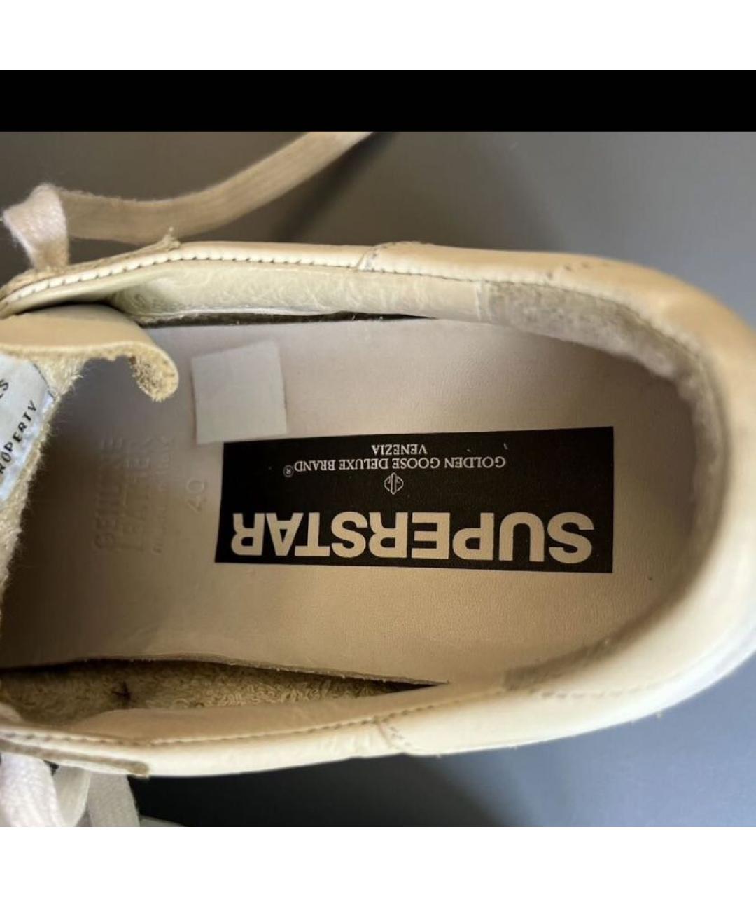 GOLDEN GOOSE Белые кожаные кеды, фото 8